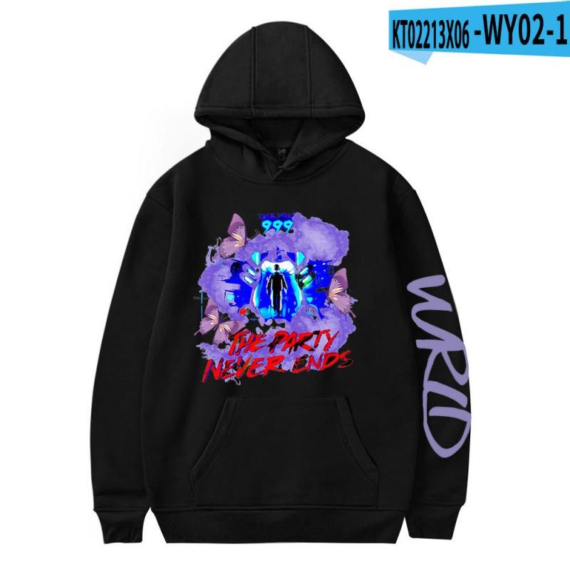Streetwear Hip Hop Juice WRLD Herren Damen Sweatshirts Locker Lässig Oversized Y2k Streetwear Hoodie Saison Hip Hop Trendige Damen Herren Kleidung XXXL rot
