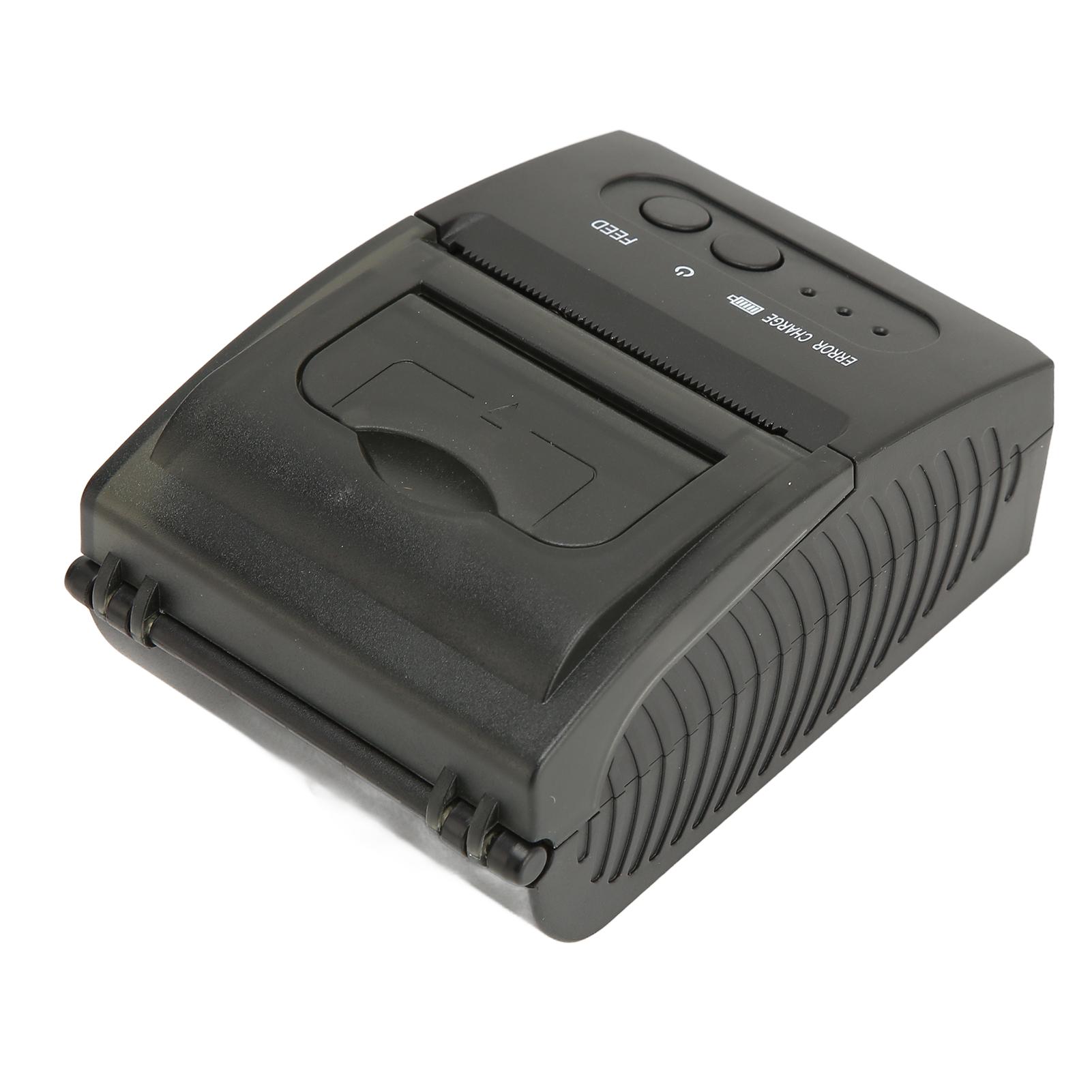 Thermodrucker Tragbar 58mm Papierbreite 2000mAh Wiederaufladbarer Thermischer Etikettendrucker US Plug