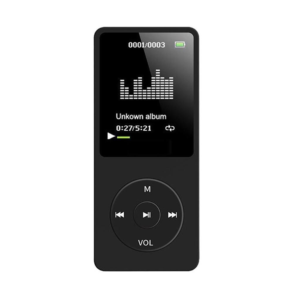 MP3/MP4-Player, 64 GB, Musik-Player, 1,8-Zoll-Bildschirm, tragbarer MP3-Musik-Player mit FM-Radio-Sprache schwarz