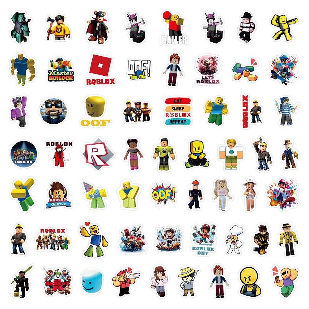 Roblox 60 Stück Einzigartige Unregelmäßige Form Nicht Wiederholende Spiel Graffiti Aufkleber Für Koffer Kühlschrank Tasse Notizbuch Laptop Dekoration black