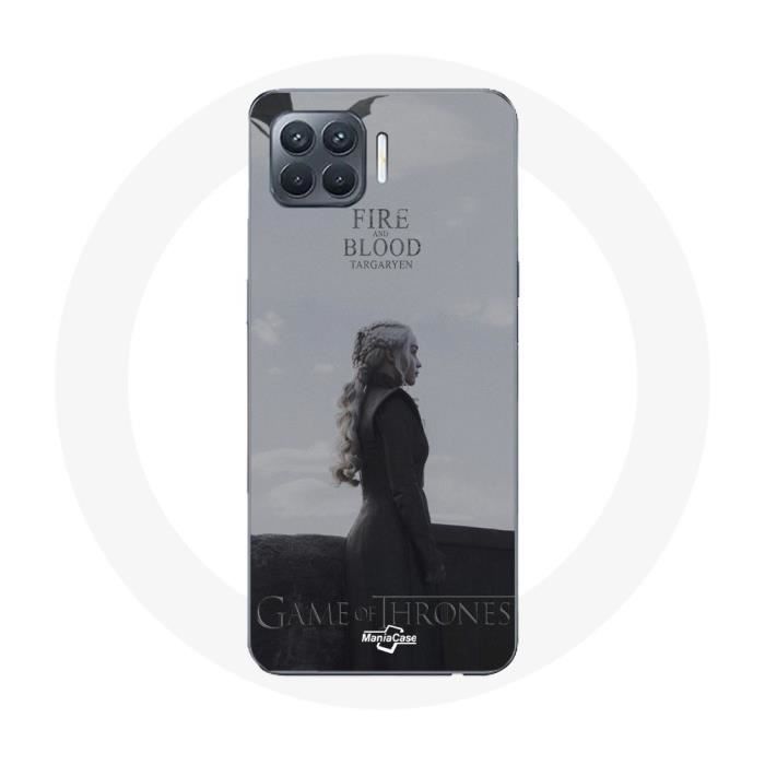 Hülle für Oppo A93 Game of Thrones Staffel 8 Daenerys Targaryen Feuer und Blut Game of Thrones Logo Gri