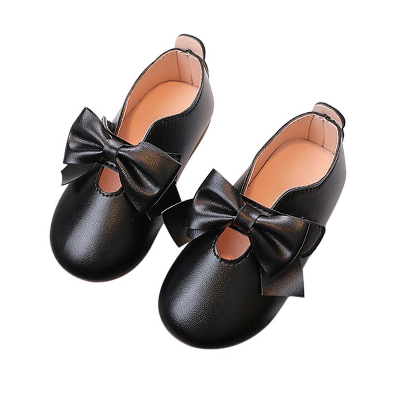1–7 Jahre Kinder Mädchen Schuhe Schleife PU Leder Schuhe rutschfeste Prinzessin Schuhe 24