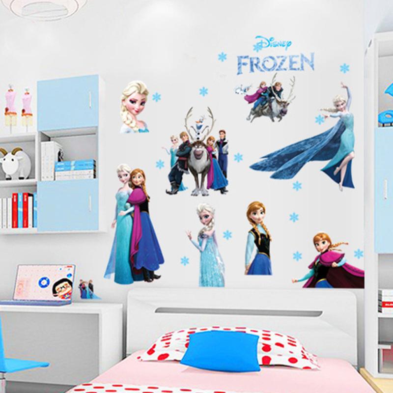Wasserdichter Cartoon Disney Die Eiskönigin Prinzessin Wandaufkleber zur Dekoration
