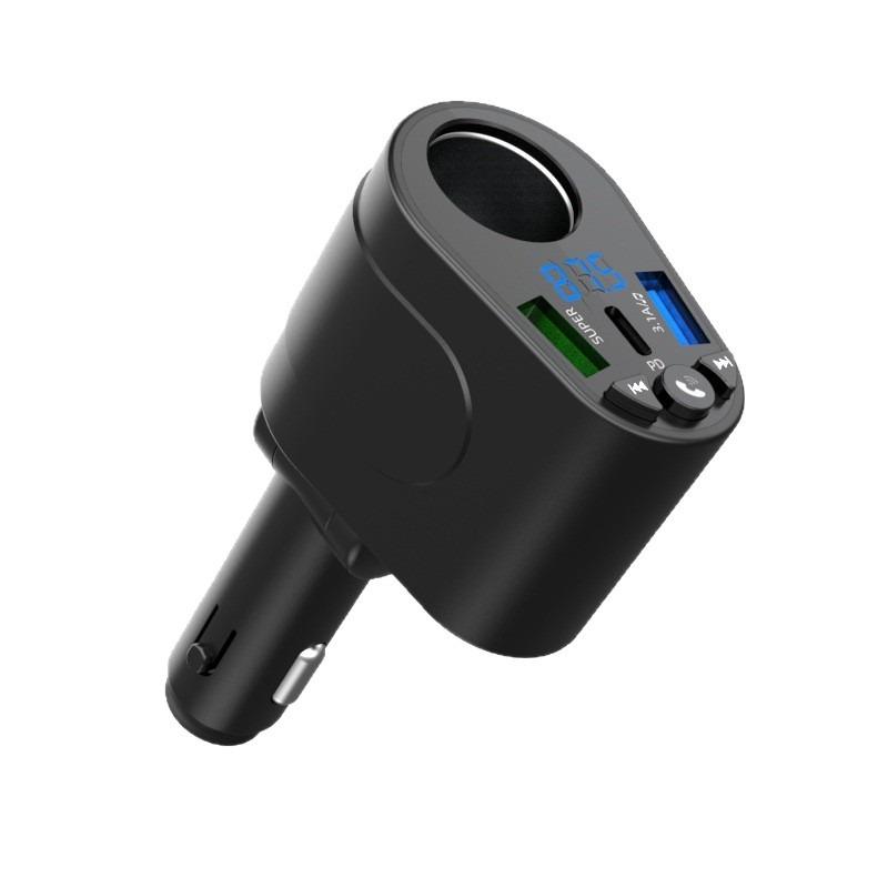 3 Anschlüsse Autoladegerät PD Typ C Schnellladen im Auto mit Digitalanzeige Dual-Port Auto-Handyladegerät Netzteil Bluetooth Autoladegerät Autozubehör