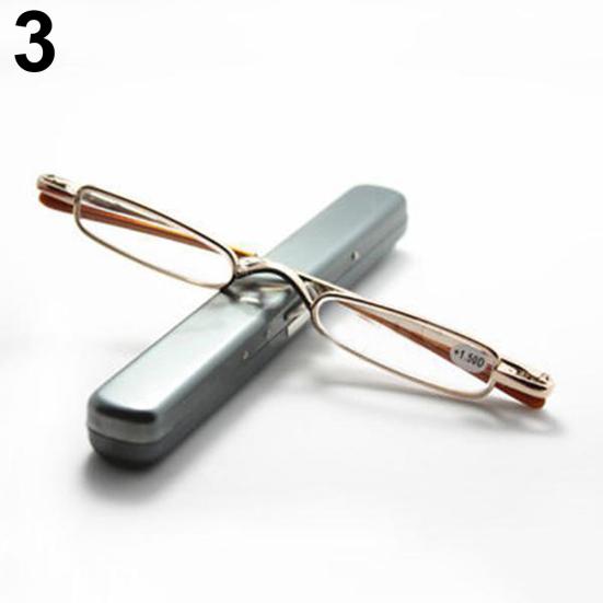 Modische tragbare Lesebrille, Stiftröhrenetui, 1,00–4,00 Dioptrien 2.00 Strength