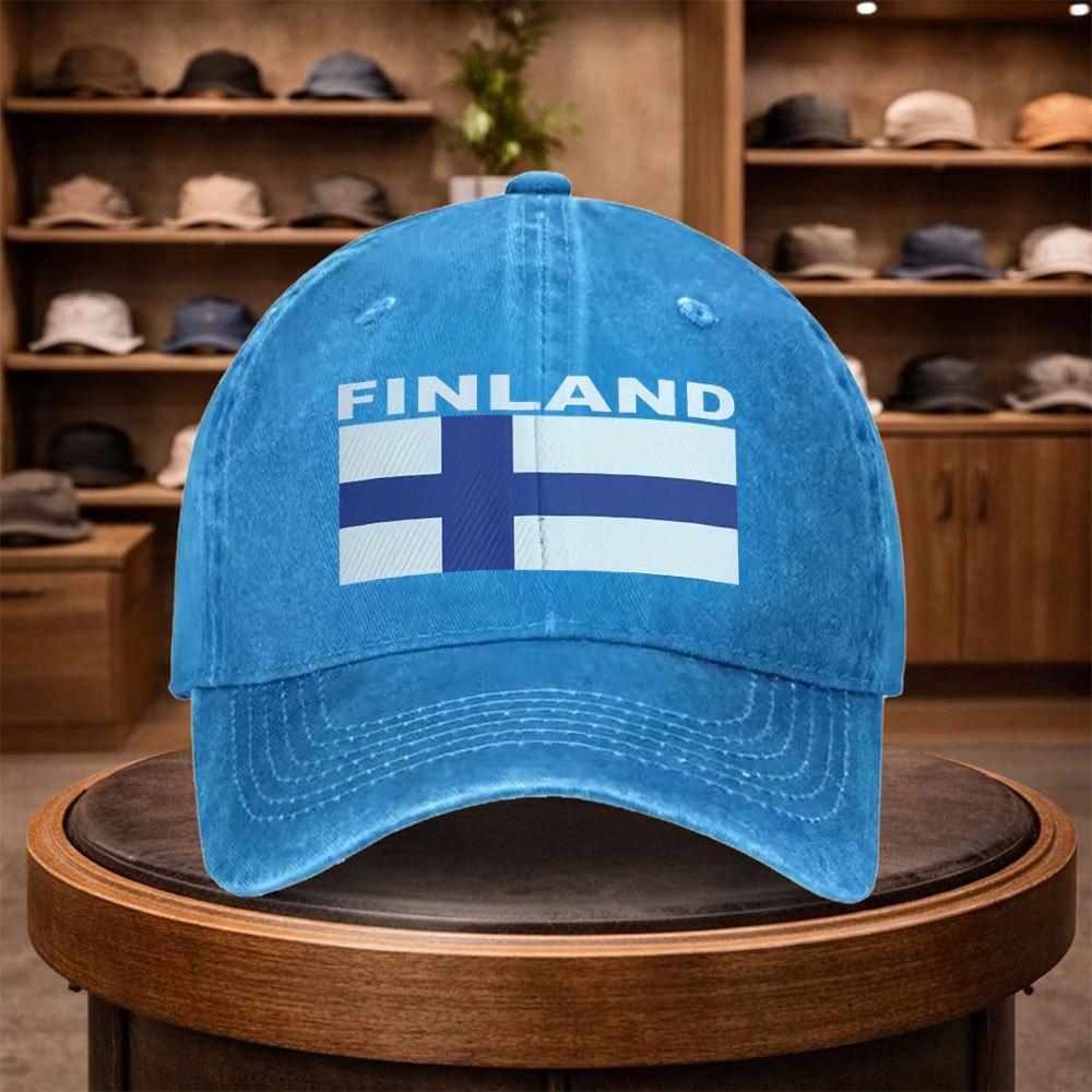 Herren Finnland Flagge Baseballkappe Outdoor Mode Verstellbare Lässige Mütze Urbaner Stil Leichter Mode Schirm Ganzjahres Outd 1pc