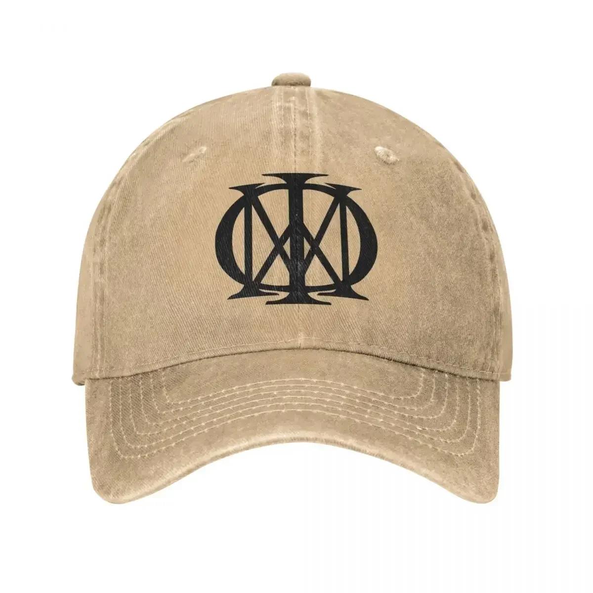 Schwarze Dream Theater Logo Baseballkappen Vintage Used Gewaschene Sonnenkappen für Männer Frauen Outdoor-Aktivitäten Verstellbare Passform Mützen Kappe One Size
