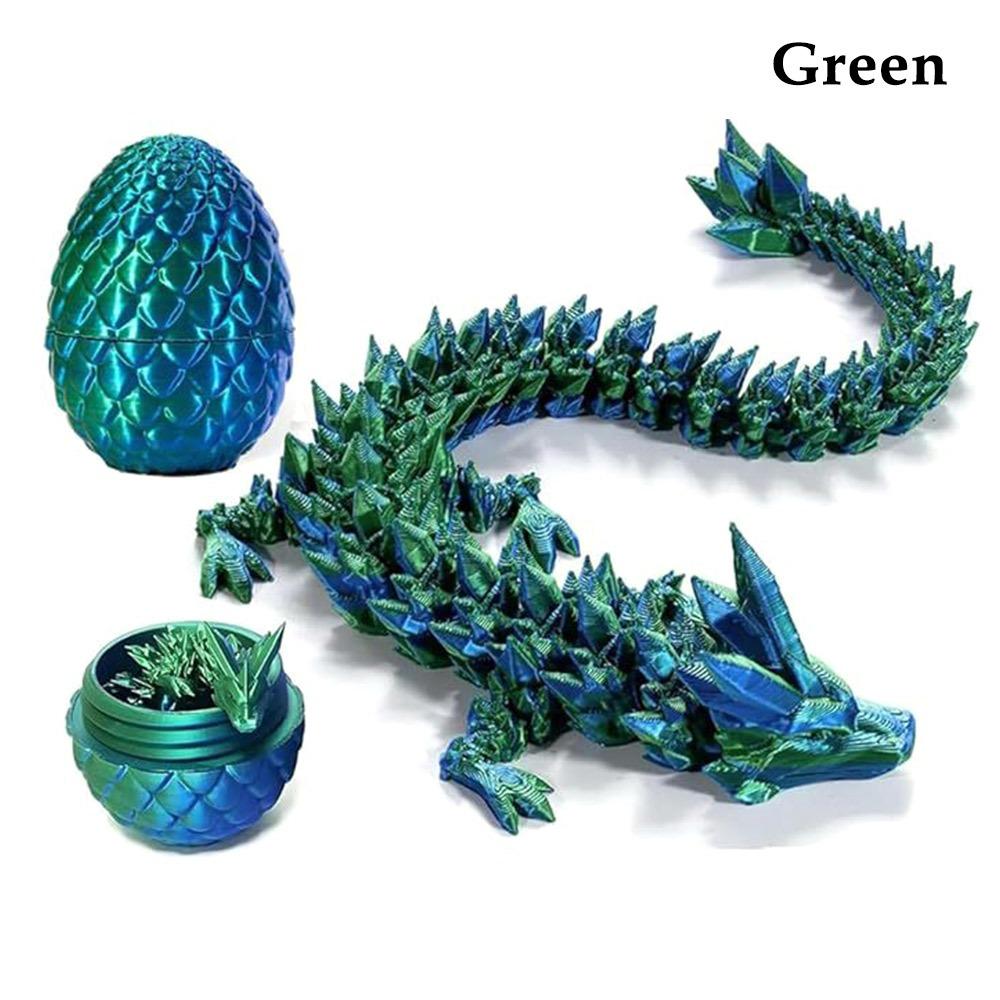 Mit Drachenei 3D-gedrucktes Drachenei Aquarium Kristall Drache Fidget-Spielzeug Für Heimdeko Green