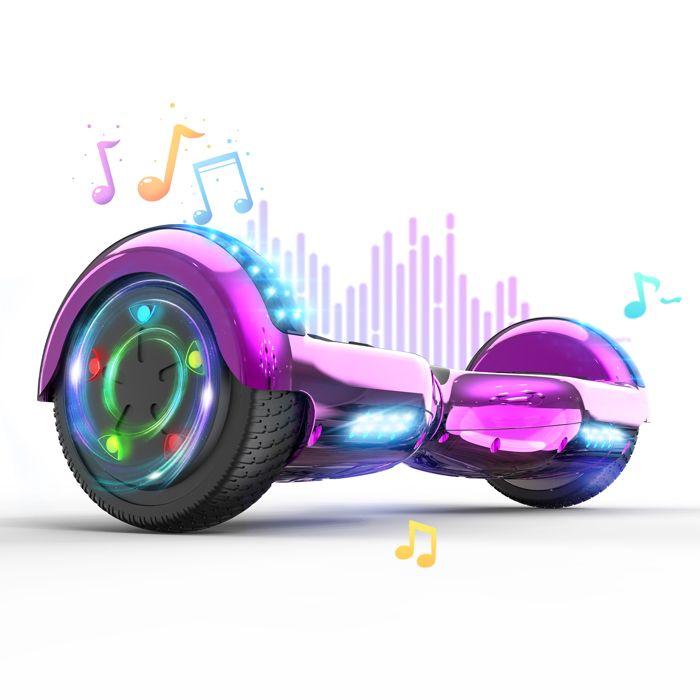 Hoverboard 6,5 Zoll mit Bluetooth und LED - RCB - Perfektes Geschenk für Kinder Chromrosa rosa