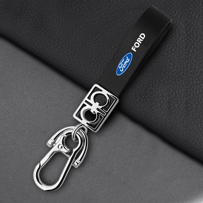 Leder Schlüsselanhänger Auto Schlüsselanhänger Anhänger Schlüsselanhänger Dekor Styling Für Ford Raptor Fiesta Focus 2 3 4 Mondeo Ecosport Mustang Fusion ford