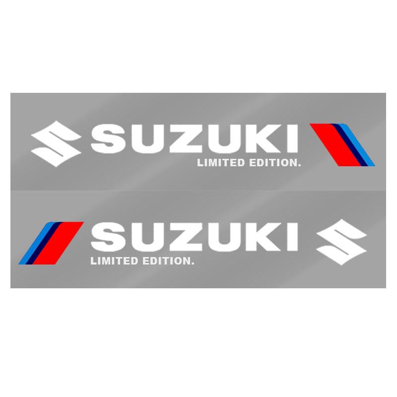 2 Stück Auto Karosserie Dekorationsaufkleber Tür Personalisierte Sportliche Aufkleber Für Suzuki Jimny GW250 Samurai Vitara Swift Baleno SX4 Ignis Alto Splash Swace weiß