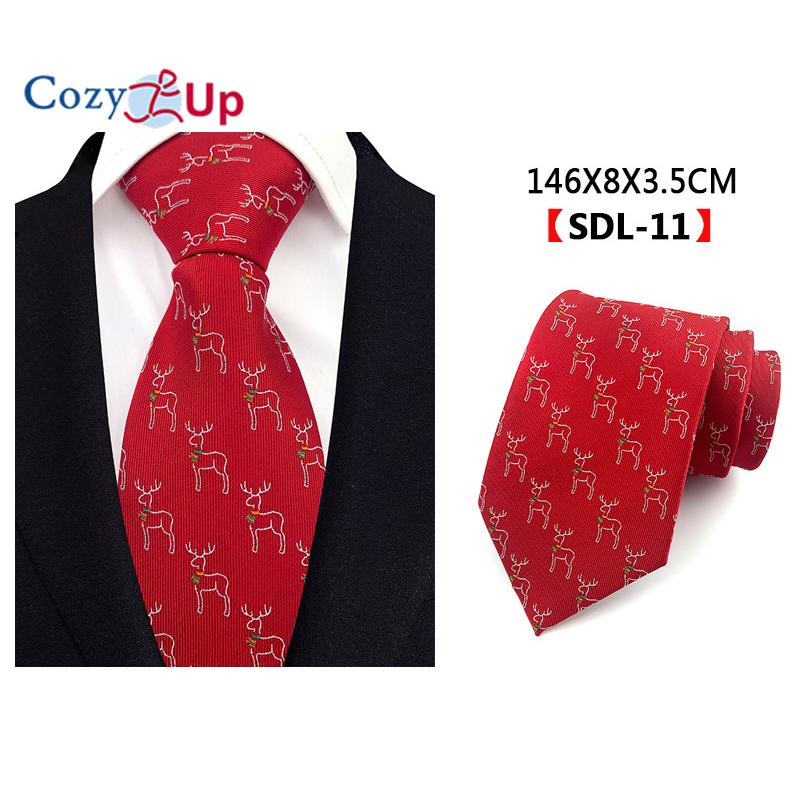 Herren-Weihnachtskrawatte, gewebt, klassische Krawatte, formelle Krawatte für Hochzeit, Weihnachtsgeschenk red