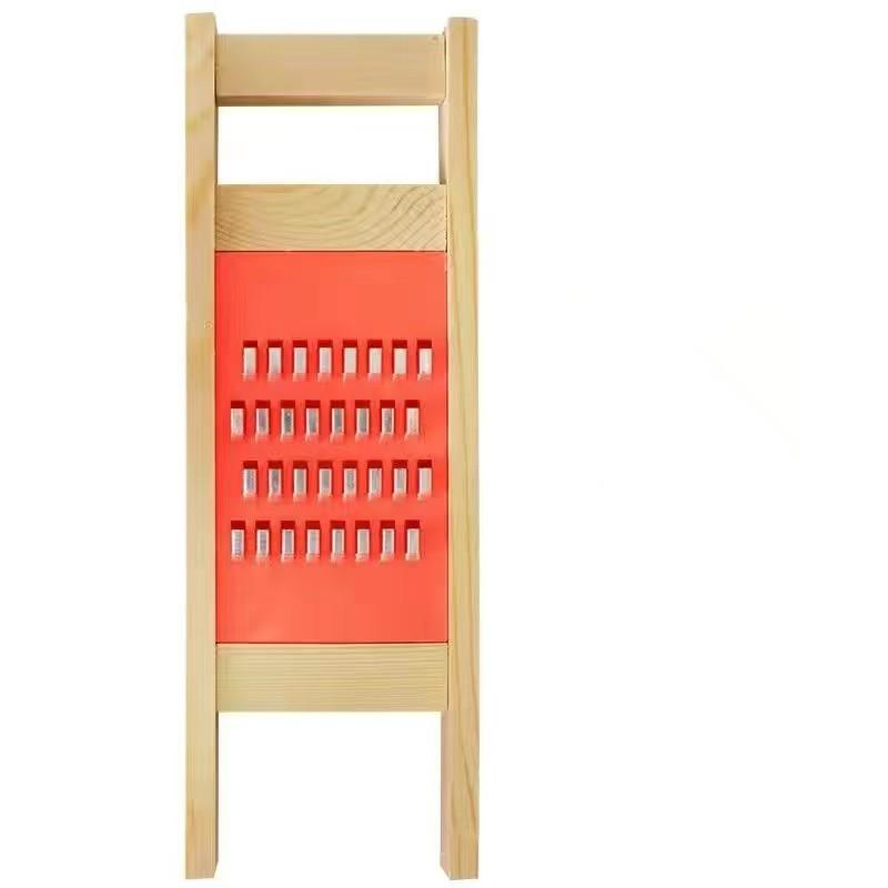 Holzgeräte, Gurken-Küchengeräte, Kartoffelschäler, Käsehobel, Gemüseschneider, Reibe orange