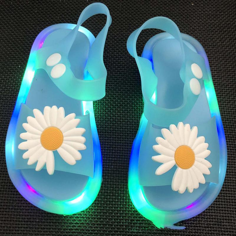 Mädchen Hausschuhe Kinder Einhorn LED Kinder Hausschuhe Baby Sandalen Kinder Schuhe für Mädchen Jungen Leuchtende Schuhe Kleinkind 32-33#