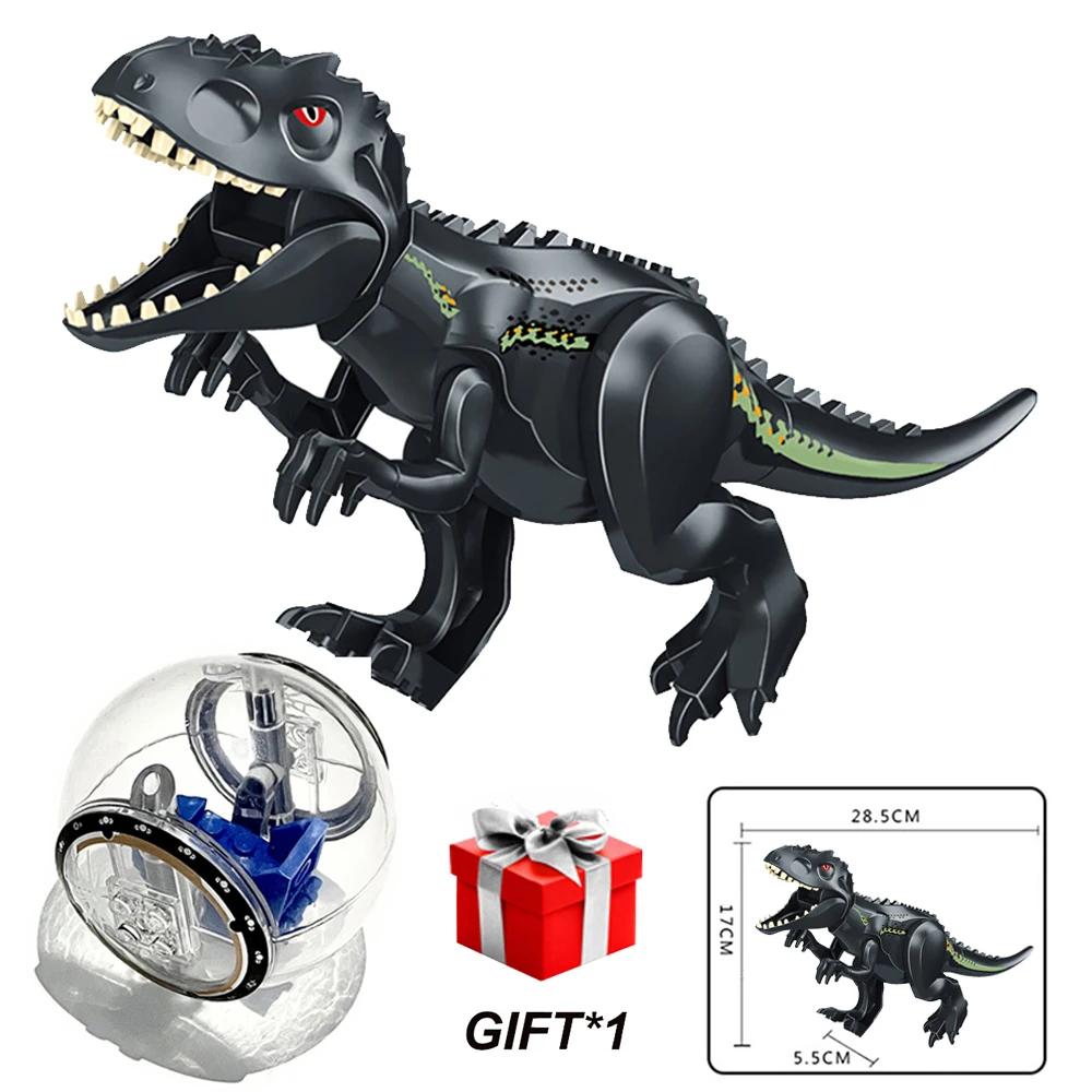 Jurassic World Bausteine Dinosaurier Figuren Steine Mit Flucht Gyrosphäre Tyrannosaurus Indominus I-Rex Zusammenbauen Kinderspielzeug