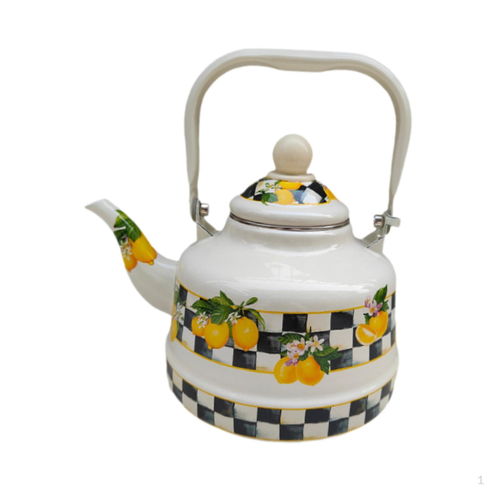 Kreative Emaille Teekessel Zitrone Töpfe Saft Glas Kaffeekanne Wasser 2.5L