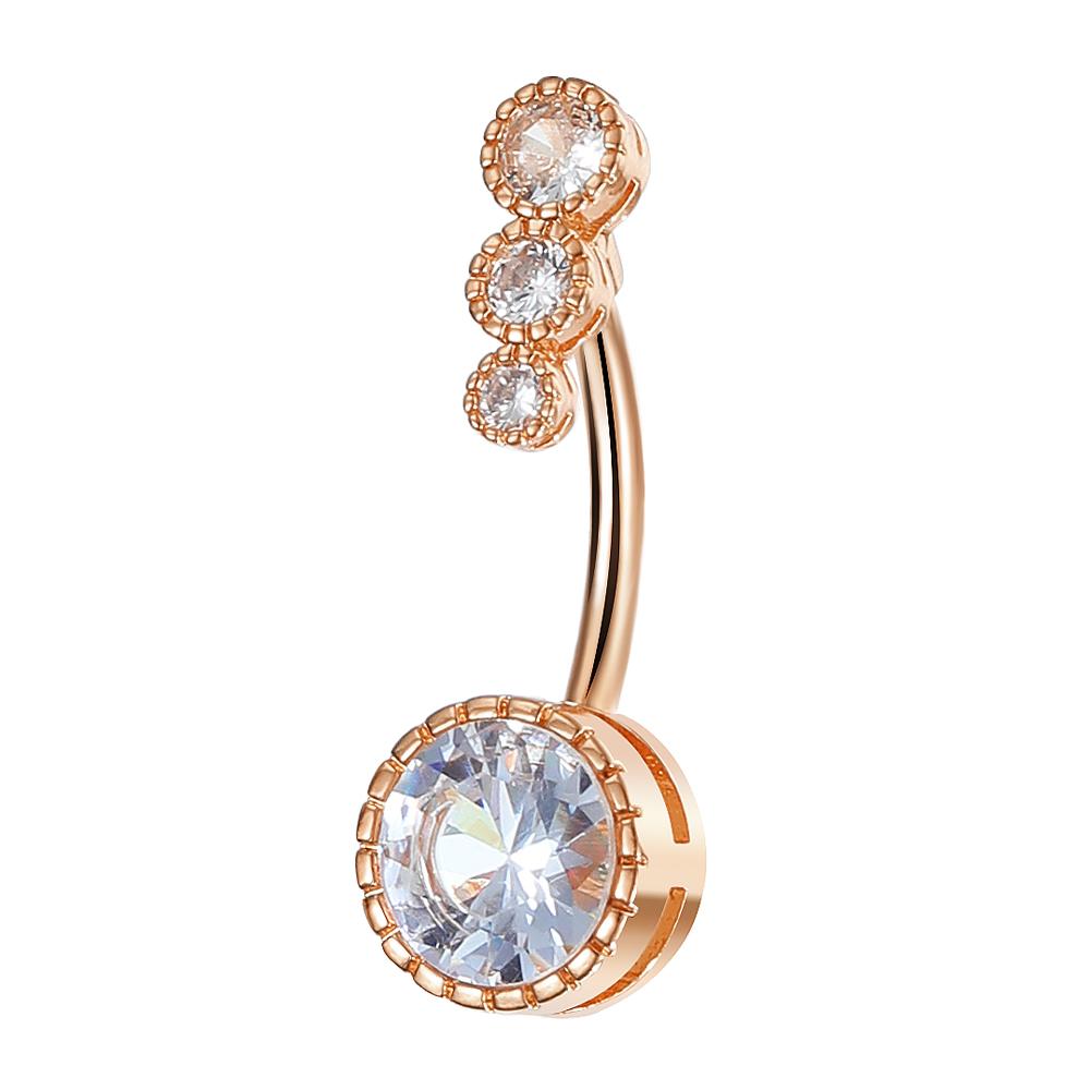 Neue Luxus auch wollen Bauchnabel Nagel 1 Stück Bauchnabel Ring Ohrringe Nagel Titan Bauchnabel Ring Anhänger Bauchnabel Körper Piercing Schmuck rose gold