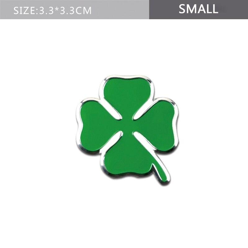 1 x 3D-Metall-Vierblättriges Kleeblatt-Logo, Autoaufkleber, Auto-Aufkleber, Auto-Kratzer-Abschirmungsaufkleber, universeller kreativer Multi-Form-Auto-Dekorationsaufkleber Four-Leaf Clover