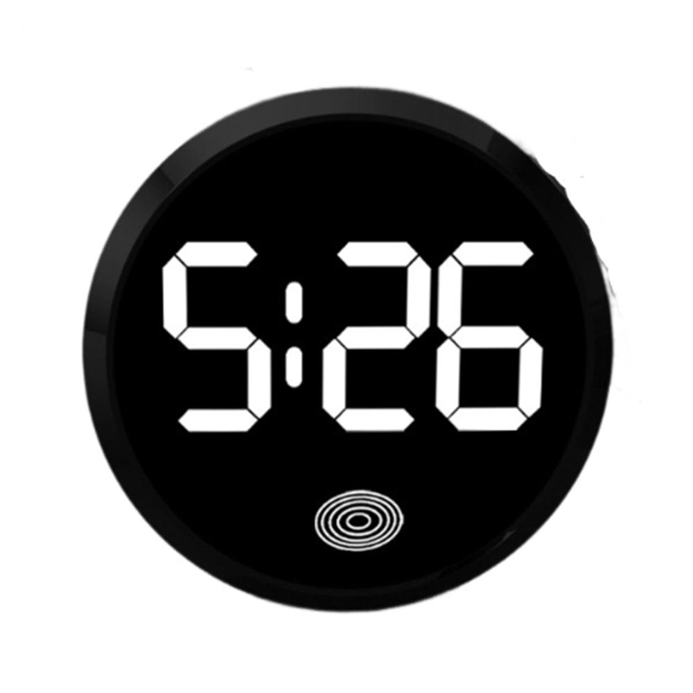 LED-Zeitanzeige Digitaluhr Mini LED Elektronische Uhr Kreative Auto Armaturenbrett Uhr Home/Büro Black - White Light