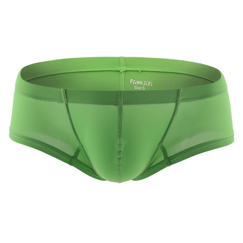 Herren Einfache Lässige Slips Niedrige Taille Einfarbige Komfort Boxer-Slips mit 3D-Beutel-Design Intime Unterwäsche M grün