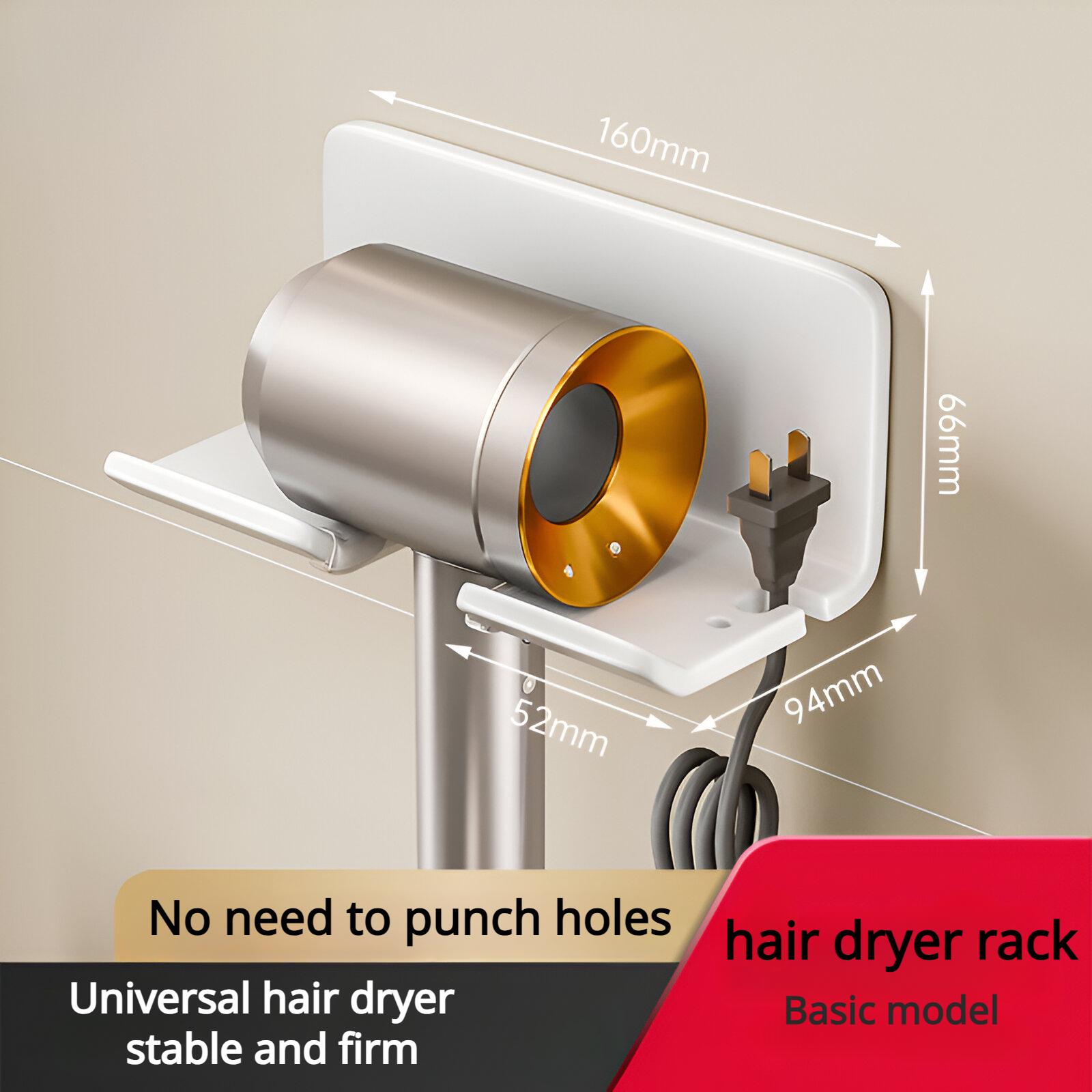 Föhnhalter ohne Bohren für Zuhause, Badezimmer, Toilette, Wandmontage, Dyson Leifen Föhn Ablageregal