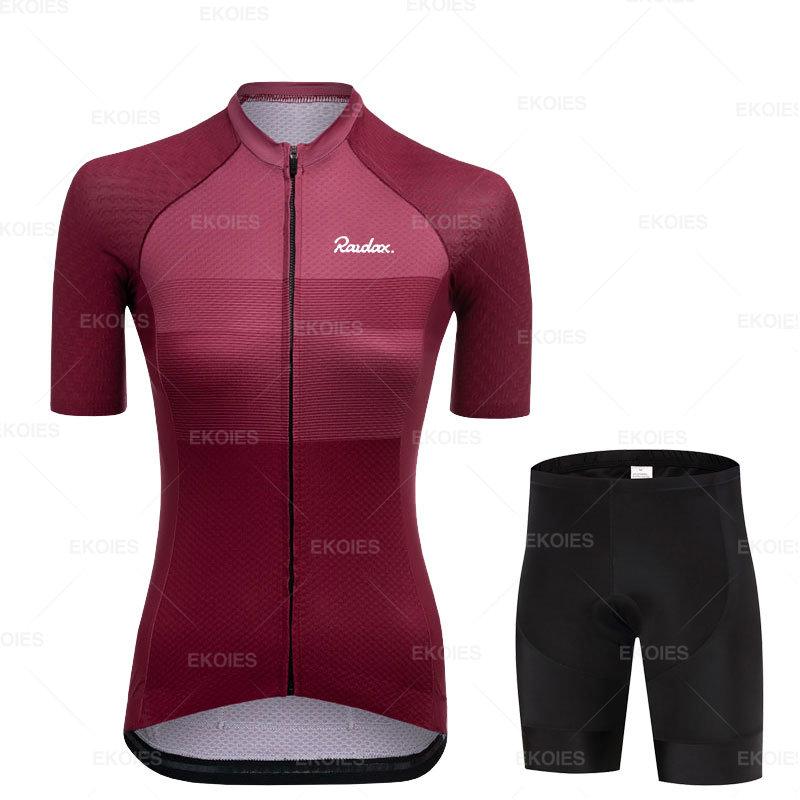 Damen Radsportbekleidung Sommer Kurzarm Radsport Set Ropa Ciclismo Radtrikot Set Fahrradbekleidung Reiten Fahrrad Kleidung M