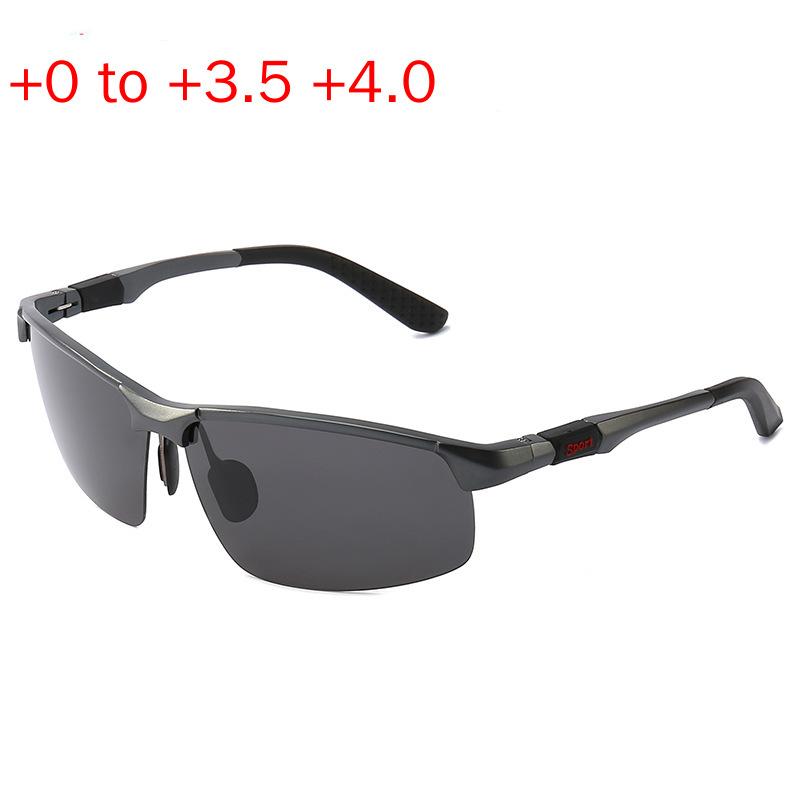 Neue Lese-Sonnenbrille aus Aluminium-Magnesium für Damen und Herren, Lesebrille für Presbyopie, Sport-Lesebrille, Dioptrien 1.0 bis 3.0 NX 0 gray