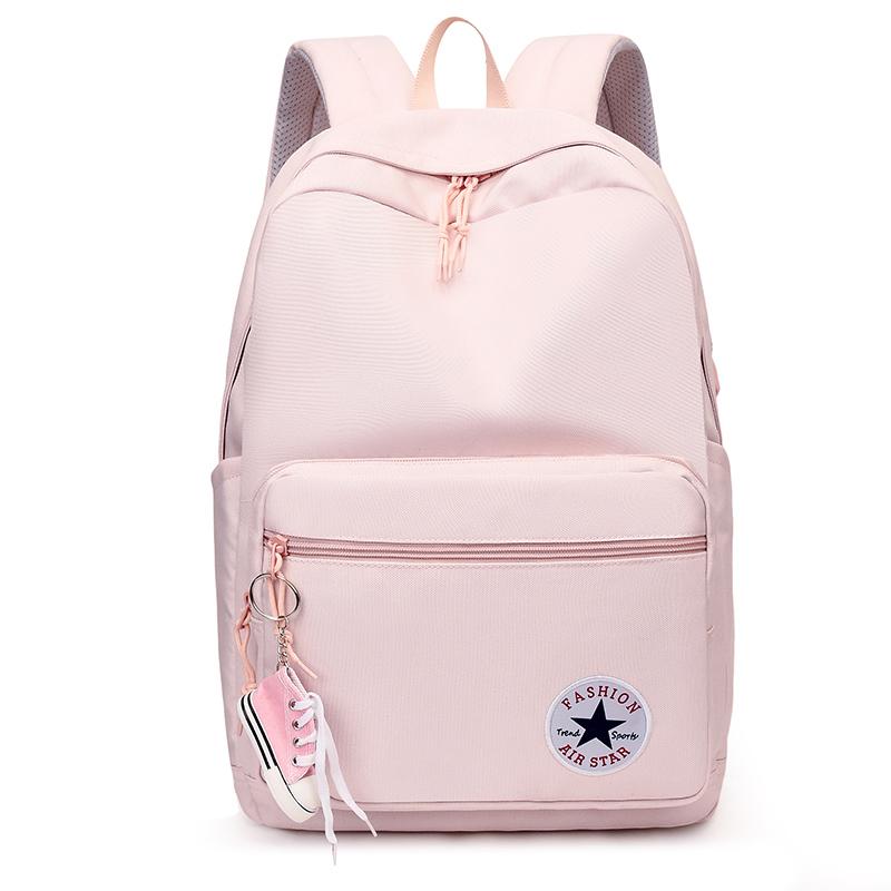 Rucksack mit großem Fassungsvermögen Schultasche für Studenten Unisex Sport Leichtgewicht Reise Computertasche rosa