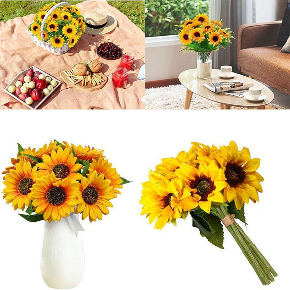 Künstliche Sonnenblumen, künstliche Blumen, Gänseblümchen, Heimdekorationen yellow