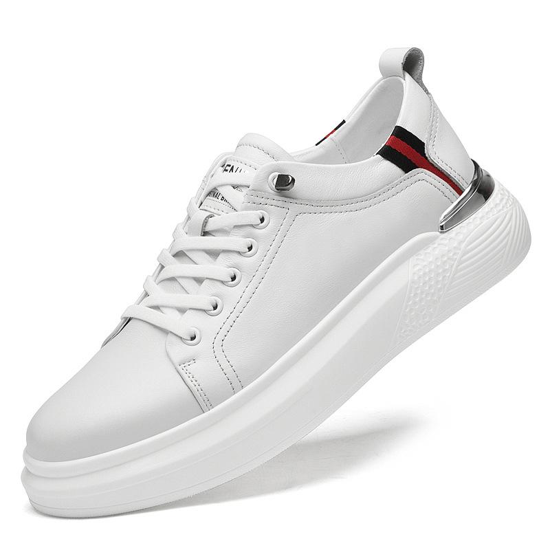 2024 Herren-Sneaker aus echtem Leder, Aufzugsschuhe, unsichtbar, atmungsaktiv, Erhöhungsschuhe, 8/10 cm, lässige Mode-Sneaker für Herren 43
