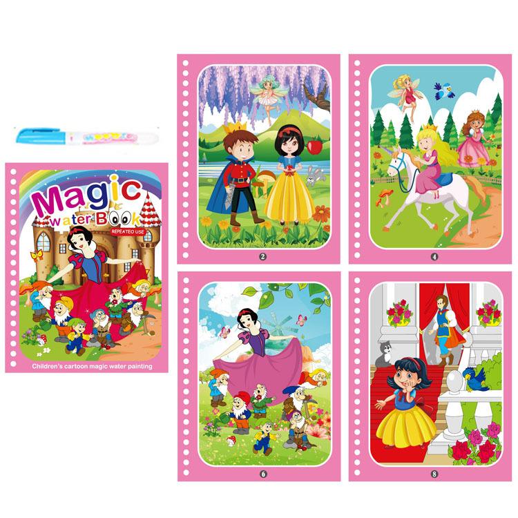 Montessori Spielzeug Wiederverwendbare Malbuch Magie Wasser Zeichnung Buch Malerei Zeichnung Spielzeug Sensorische Frühe Bildung Spielzeug für Kinder Snow White.