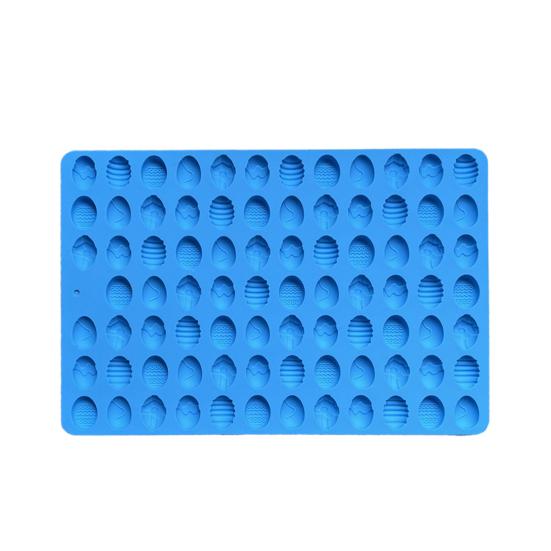 Osterei-Silikonform mit 83 Mulden, antihaftbeschichtet, lebensmittelecht, leicht zu lösen, DIY-Kuchendekoration, Fondant, Schokolade, Süßigkeiten, Gelee, Eis, Backform