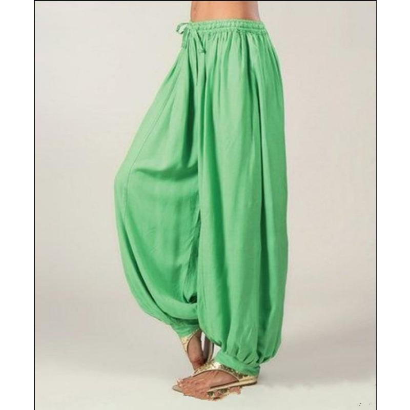 Mode Lässige Damen Harlan Hose Übergröße Locker zum Schnüren Frühling Sommer Gerades Bein Lange Hose Elegant Einfarbig Übergroße Hose 961 S grün