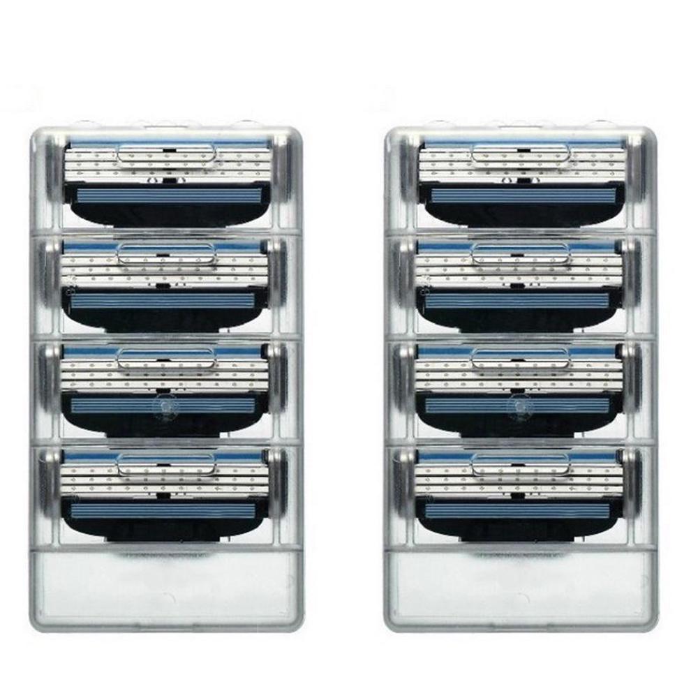 16 Stück Herren-Rasierklingen für die Gesichtsrasur, Bart-Rasierklinge, für Männer, hochwertig, scharf, Mache 3 8pcs