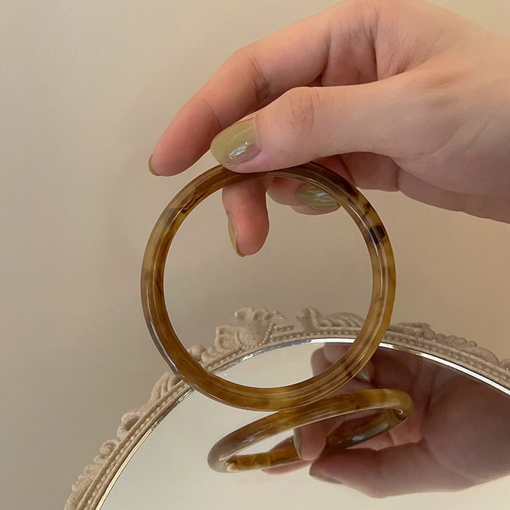 Geschenk Tinte Muster Harz Acryl Armband Rundes Armband Koreanischer Stil Geometrisches Armband Damen Armreif 5mm width-#4