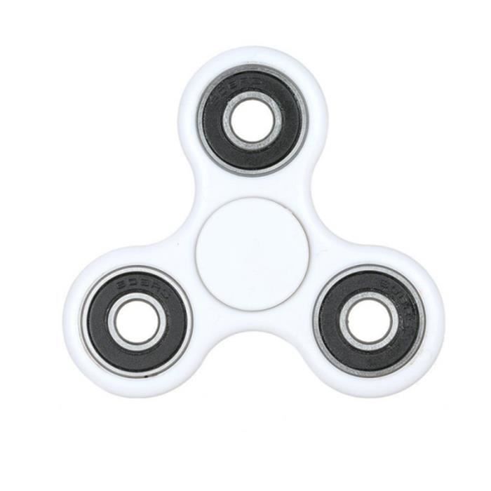 Fidget Spinner - Tri-Spinner - Silberweiß - Ultra-Schnelllager - Entspannungsspielzeug für Kinder und Erwachsene weiß