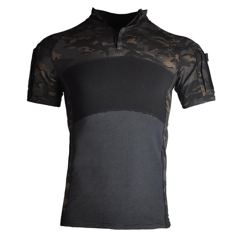 Taktische Baumwolle T-shirts Männer Armee Grün Kampf Camouflage T Shirt Männer Kurzarm Militär T-Shirt Outwear L camouflage