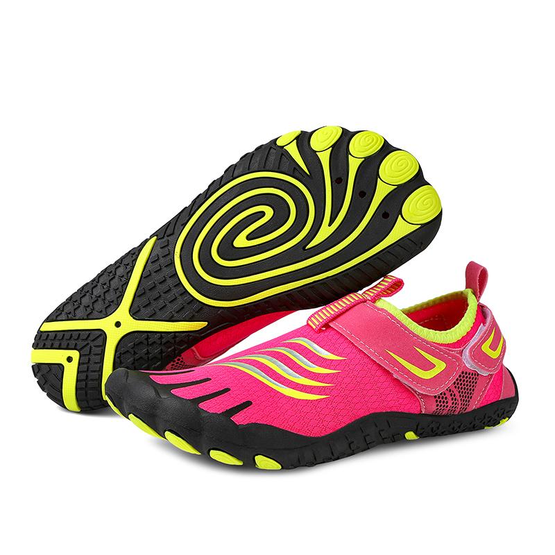 Unisex Barfuß Wasserschuhe Männer Fünf Finger Aqua Schuhe Frauen Drainage Strand Sport Schwimmen Sandalen Schnell Trocknend Tauchen Wandern Waten Turnschuhe Fitness Schuhe 42 rot