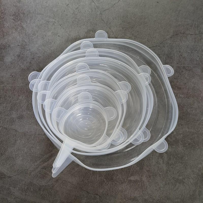 6PCS Wiederverwendbare Silikon Wrap Lebensmittel Frisch Halten Wrap Küche Werkzeuge Silikon Lebensmittel Wrap Dichtung Deckel Abdeckung Stretch Zubehör