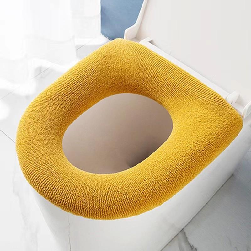 Verdicken Wc Sitz Abdeckung Matte Winter Warme Weiche Waschbar Closes Matte Sitz Fall Wc Deckel Pad Bidet Abdeckung Bad Zubehör One size gelb