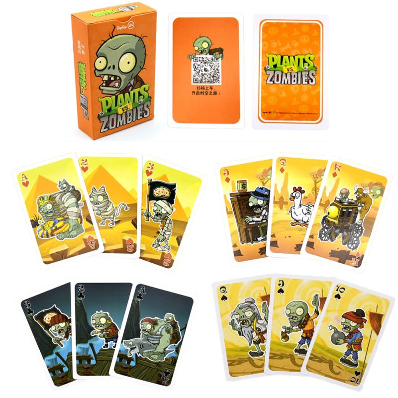 Pflanzen vs. Pflanzen. Zombies periphere Spielzeugkarten, Spielkarten, komplettes Set an Spielkarten, Kartensammlungsbuch Poker Card [Orange Zombien]