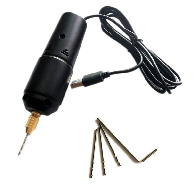 Harz-Schmuckherstellung, DIY-Holzhandwerkswerkzeuge mit 5-V-USB-Datenkabel, Schmuckwerkzeuge, Mini-Handbohrmaschine für Perlen-Epoxidharz 1set