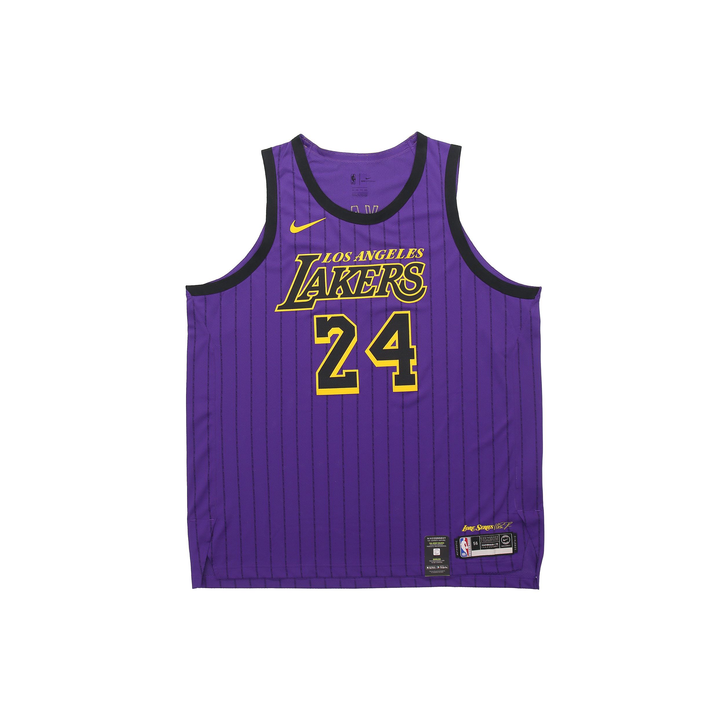 Nike NBA Los Angeles Lakers City Edition Trikot 2018-19, Authentische Spielerversion Herren Trikot Lila AV3696-505 S