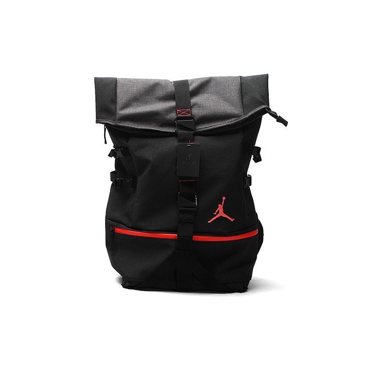 Jordan Urban Casual Sport Rucksack aus Polyester Unisex Rucksack Schwarz Rot 606361-010 Black Red