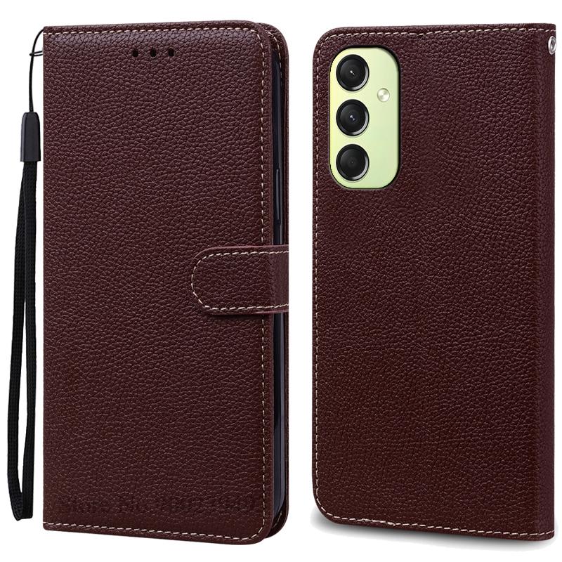 A16 Hülle für Samsung Galaxy A16 Hülle Brieftasche Flip Lederhülle für Samsung Galaxy A16 5G Hülle Silikon Buchhülle Coque Fundas Samsung A16 4G 5G kaffeebraun