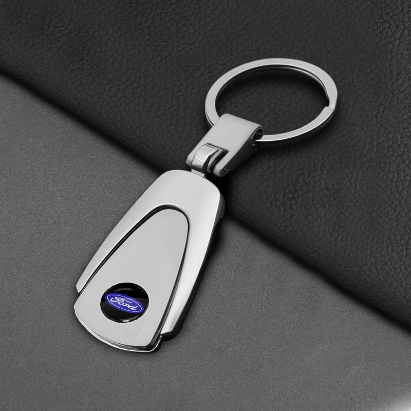 Leder Schlüsselanhänger Auto Schlüsselanhänger Anhänger Schlüsselanhänger Dekor Styling Für Ford Focus 2 3 mondeo mk3 f150 fusion mustang mk7 ford gray