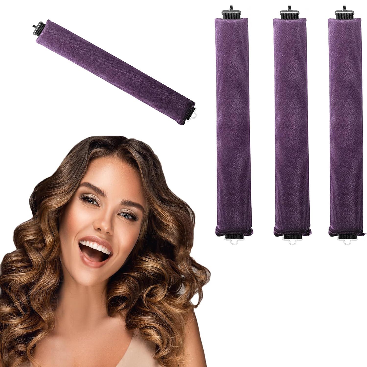 4/3/1 STÜCKE Haar-accessoires Heatless Curls Schönheit Frauen Lockenprodukte Lockenwickler Gummi Curling Schlaf Friseur Werkzeuge Haarschaumwickler 4PCS violett