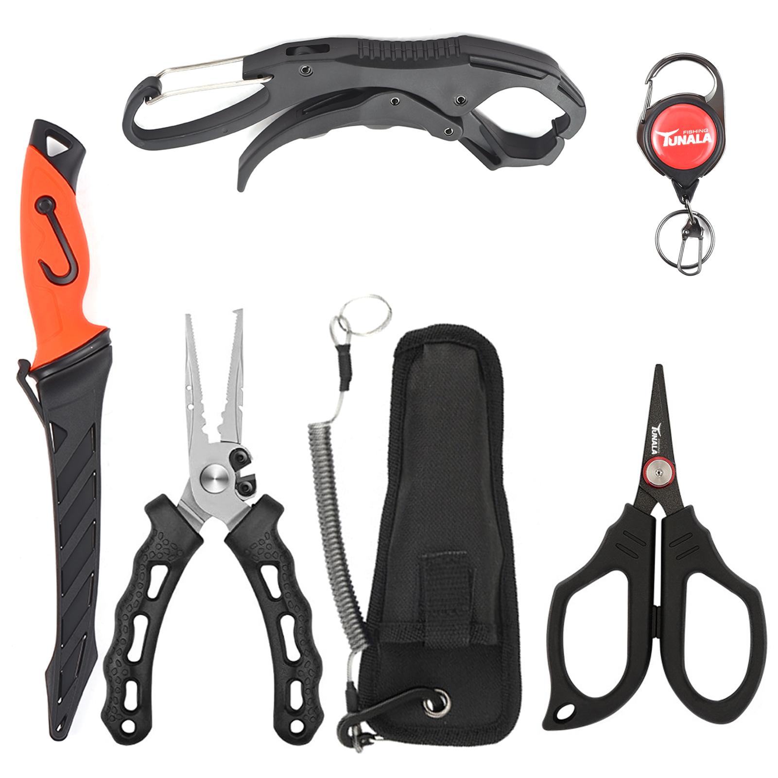 5 stücke Angeln Werkzeuge Set Fisch Greifer Fisch Filet Messer Angeln Zangen Angeln Schere bunt