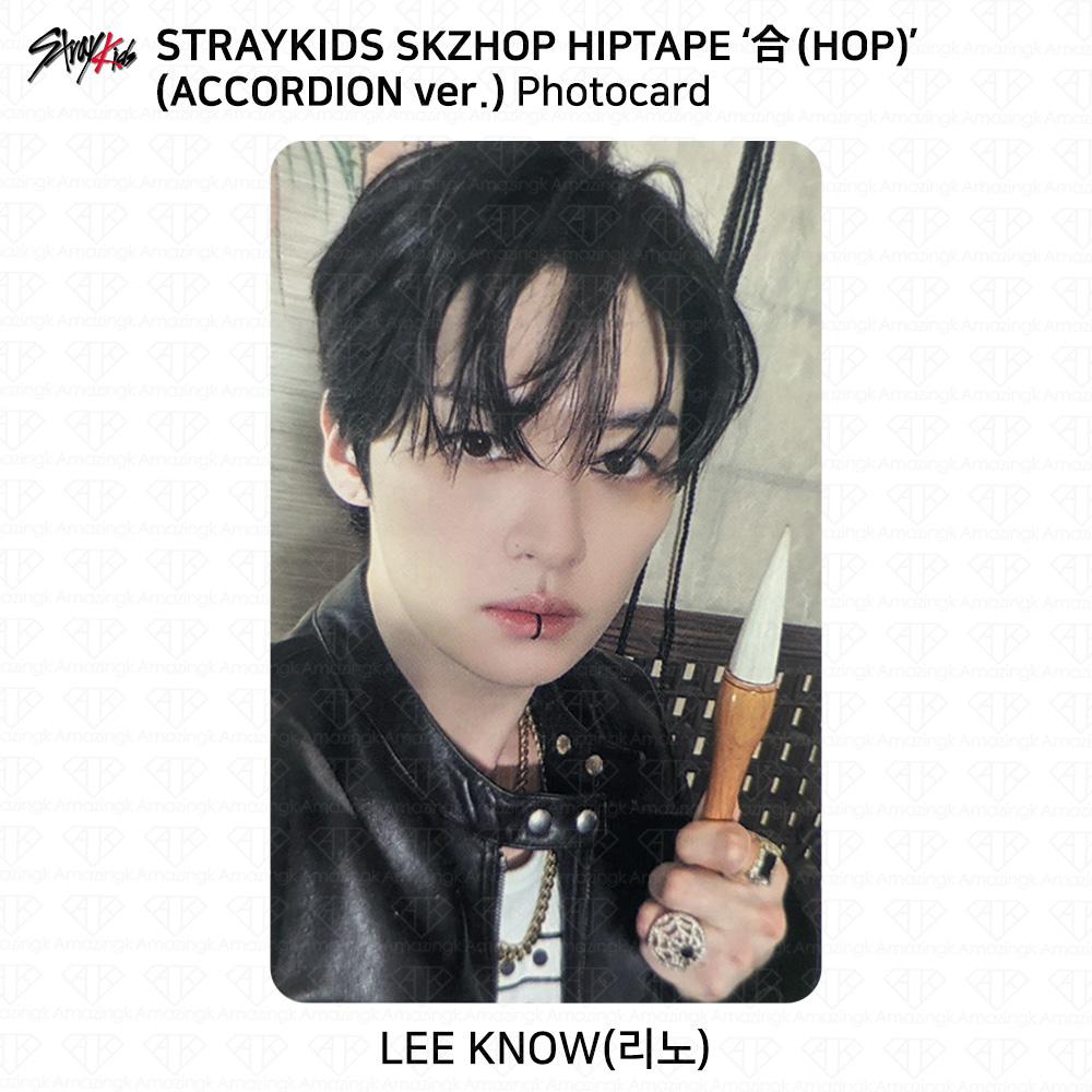 Stray Kids SKZHOP HIPTAPE HOP Akkordeon Offizielle Fotokarteneinheit Monochrom Leeknow- Accordion ver #2