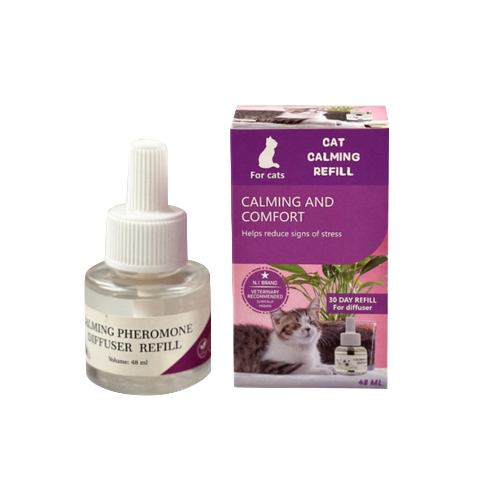 48 ml Katzenpheromone verhindern, dass Katzen kratzen und urinieren. Katzenpheromone – Anti-Stress- und emotionales Beruhigungsmittel für Katzen. violett